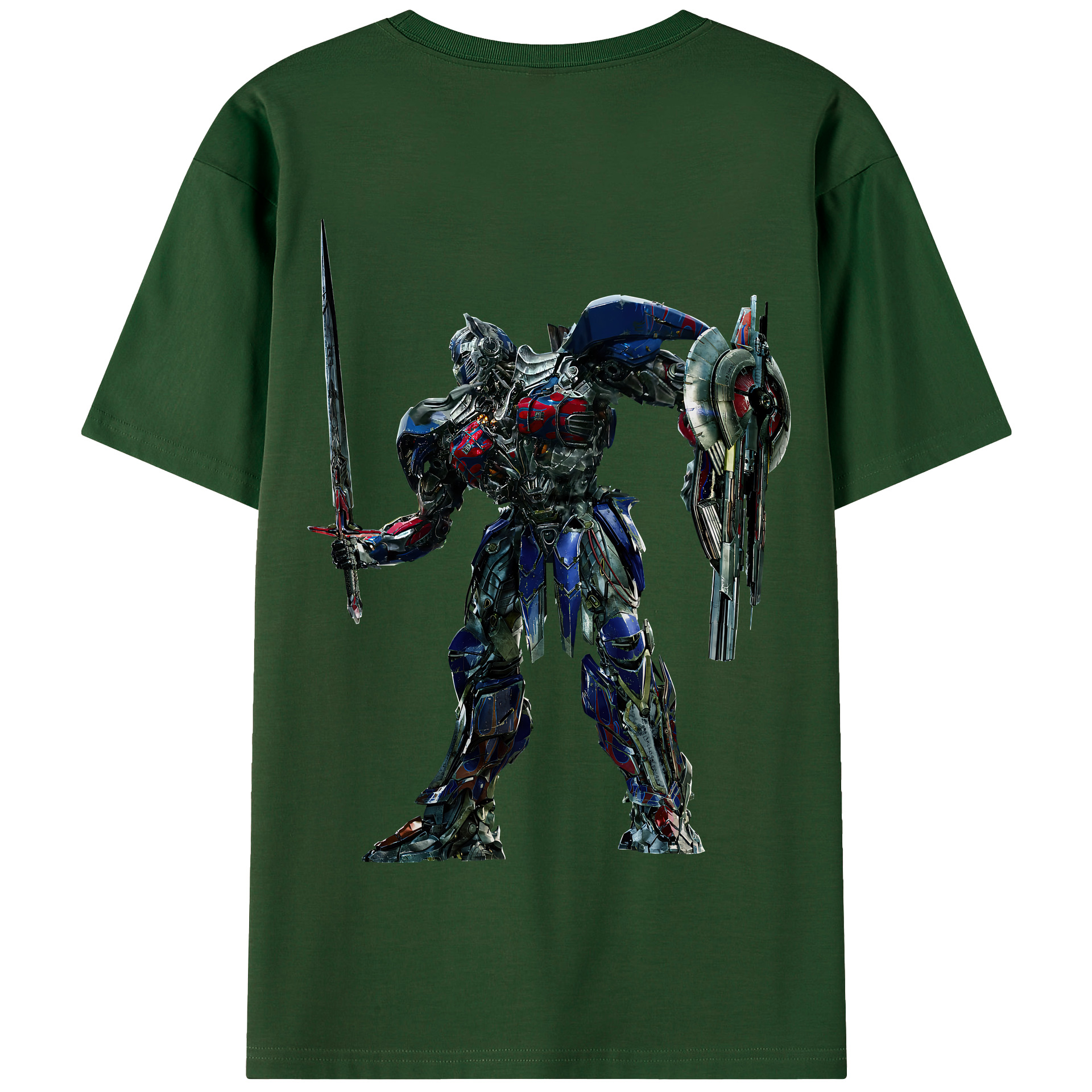 （画像用） Transformers トランスフォーマー 綿100％半袖Tシャツ（背面プリント）